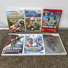 Nintendo Wii Game Lot Mario Zelda Metroid And More