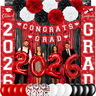 Graduation Party Decorations Class of 2026, Graduation Decorations with Congrats