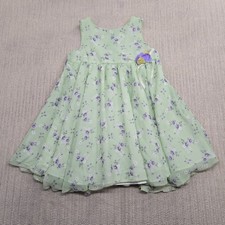 Rare Editions Dress Girls 4T Floral Sleeveless Spring Party Bow Flower Occasion