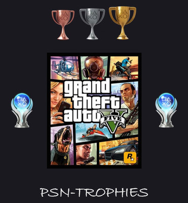 GTA V Grand Theft Auto 5 PS4 Trophäen 100% Platinum Trophy Service (safe/legit)