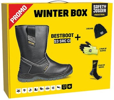 Safety Jogger Bestboot Laars S3 Winter Box Zwart - Maat 41 - 11.1