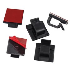 50PCS CABLE ORGANISER MANAGEMENT CLIPS FIXING HOLDERS 14X14X8MM BLACK