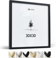 Heimlich Fotorahmen Aus Massivem Ayous-Holz – 30 X 30 Cm, Schwarz