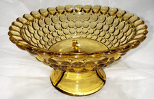EAPG Adams Glass Thousand Eye  Amber Sauce Ca...