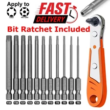 12X T6-T40 Magnetic Head Torx Screwdriver Bit Set Security Tamper Proof Star