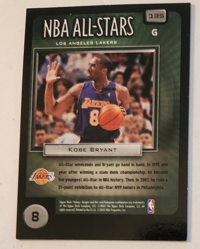 Kobe Bryant 2003-04 Upper Deck Victory #135 LA Lakers Great, Free S&H. - Picture 2 of 2