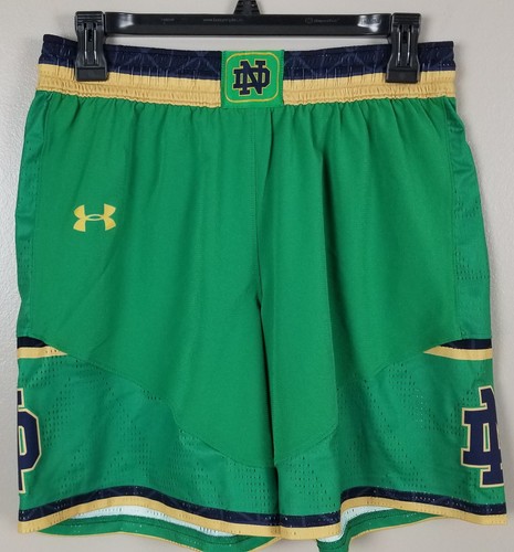 UNDER ARMOUR NOTRE DAME MYCHAL JOHNSON GAME WORN WOMENS BASKETBALL SHORTS =SMALL