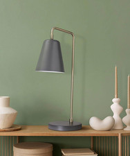 Adjustable Brass Task Lamp - Industrial Metal Desk Lamp for Home  Office