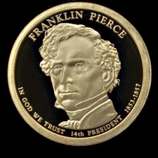 2010 S Franklin Pierce Presidential Dollar Proof Ultra Cameo Gem $1 Coin