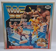 WWF RING CON CINTURA UFFICIALE GIG VINTAGE 1991 WRESTLING HASBRO NEW IN BOX MINT