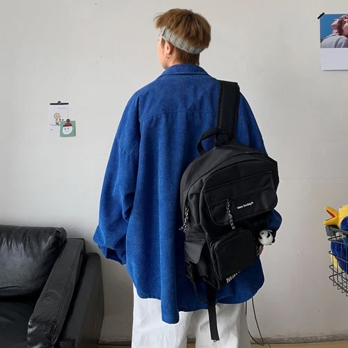  Men Shirts For Men Clothing Harajuku Black Shirt Korean  Men Shirt Long Sleeve - Image 2 of 4