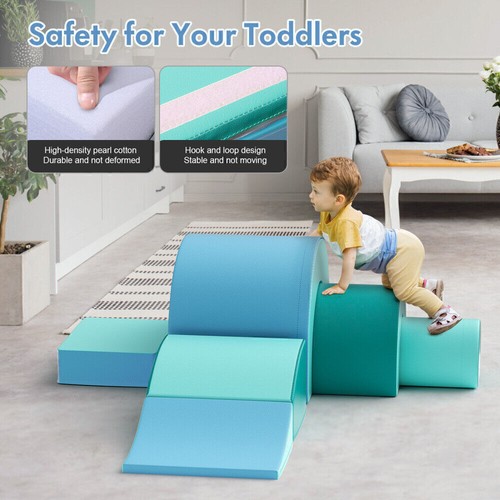 Kids 5PCS Climb and Crawl Activity Play Set Safe Foam Blocks Soft Climber US - Picture 10 of 12