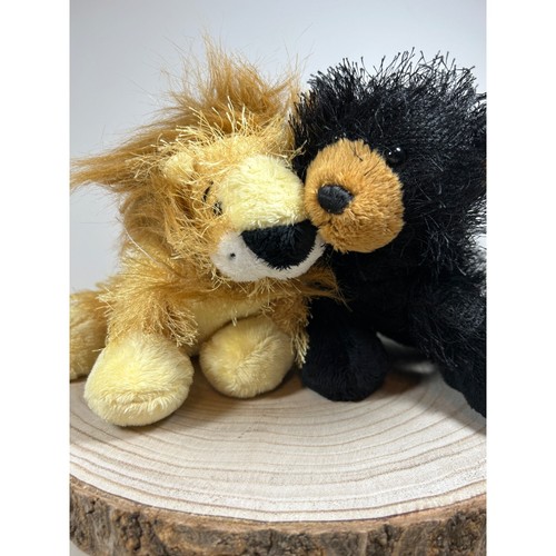 Ganz Webkinz Black Bear and Lion Plush No Codes Stuffed Animal Toy - Picture 7 of 7