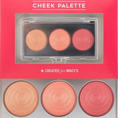 MACYS 3Pc Limited Edition Cheek Palette - Blush/Highlight - NIB Fast Shipping !