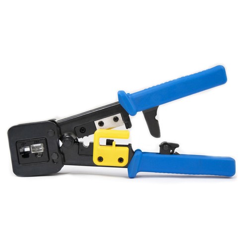 Crimping Tool For EZ-RJ45 Cat5e Cat6 Connectors End Pass Through Cutter RJ11 - Afbeelding 4 van 10