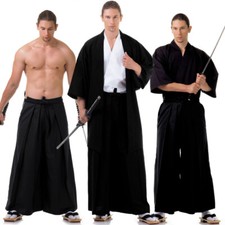 Japan Samurai Kimono Set Kendo Gi Hakama Hose Haori Jacke Aikido Cosplay Kostüm