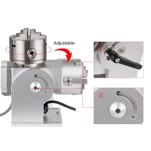 Dispositivo giratorio Rotary Attachment MAX Dia.100 mm con tres mandriles + controlador DM860S - Imagen 5 de 6