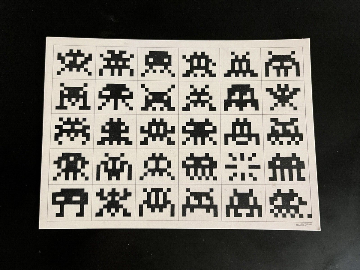 コレクション INVADER Hello My Game Is Postcard Set Space Invader Hello My Game Is Postcard Art Print post card 4