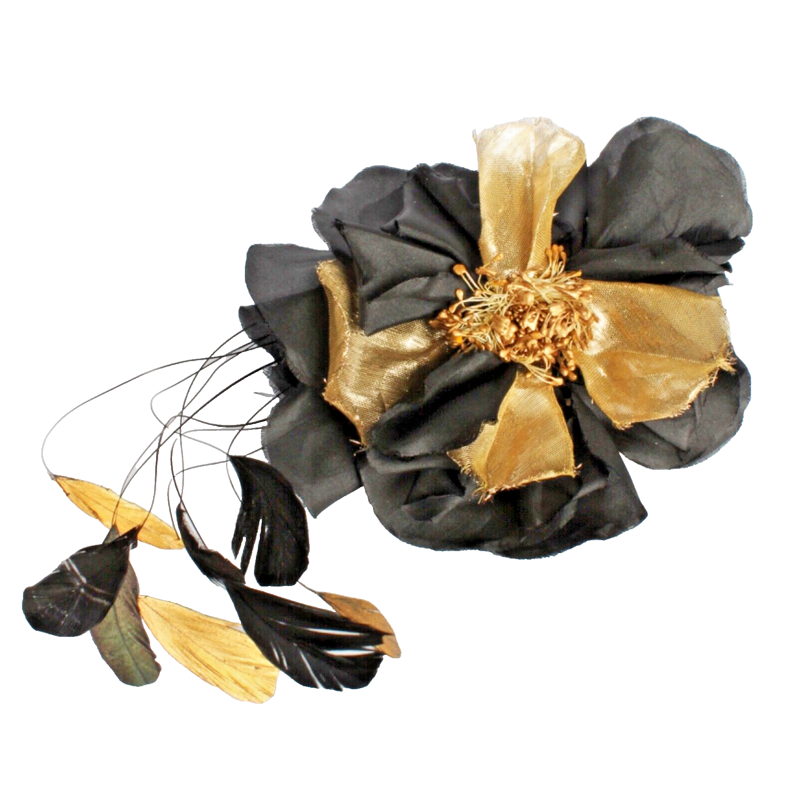 Pettine decorativo testa Yves Saint Laurent fiori e piume raro anni 70