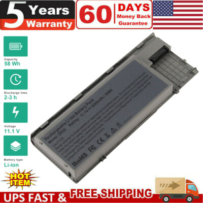 For Dell Latitude Laptop Battery D620 D630 D631 M2300 PC764 11.1V 5200mAh 6 Cell
