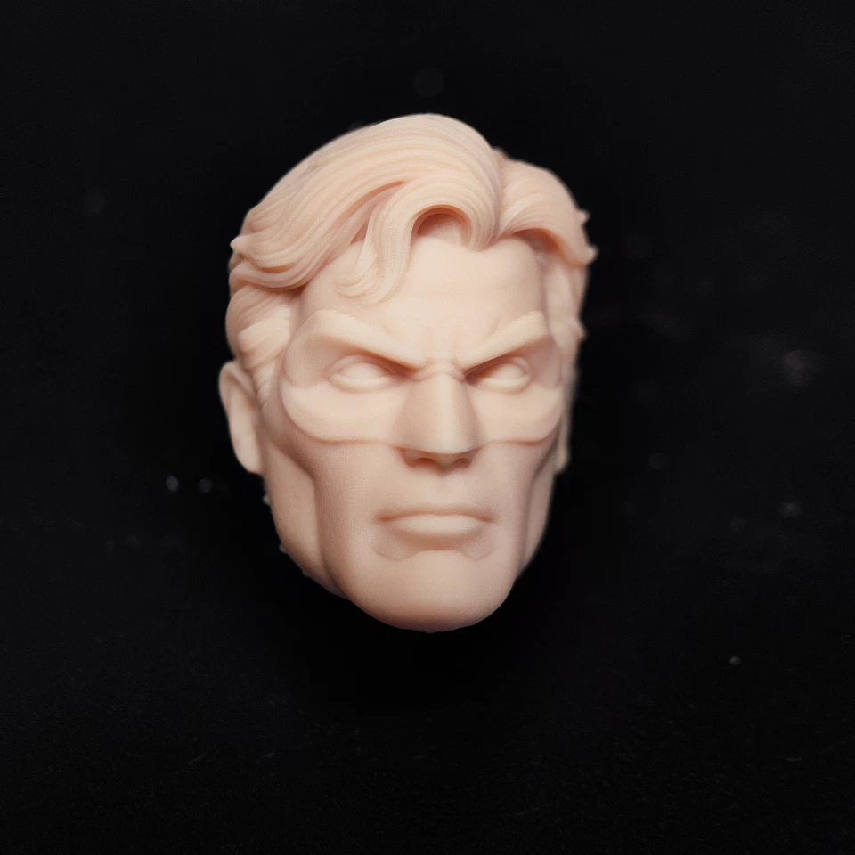 Unpainted Green Lantern Man Head Sculpt For 2.5" 1/18 3.75" 1/12 6" SHF ML Mezco - Image 3 of 3
