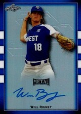 WILL RIGNEY 2018 Leaf Metal Perfect Game All-American Classic Auto /30 #BA-WR1