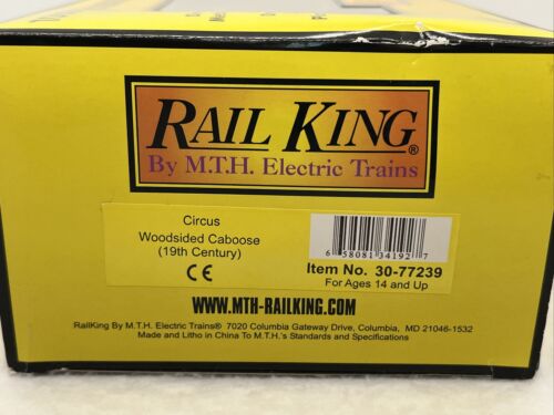 MTH RailKing 30-77239 Great American Circus 19th c Woodsided Caboose #36 New O - Picture 13 of 13
