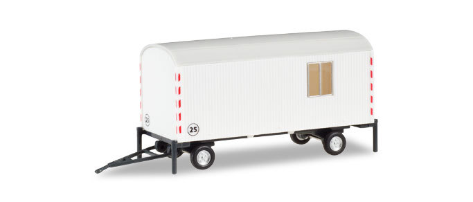 herpa 076395-002 construction trailer, white 1:87 h