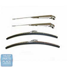 1964-67 GM Cars Wiper Arm & Blade Set - 4 Pieces 