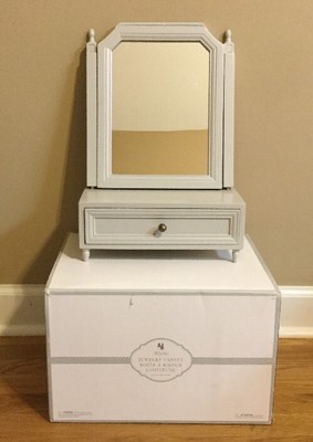 New Pottery Barn Kids Blythe Jewelry Vanity Vintage Gray Minor