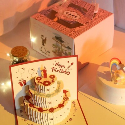 Glückwunschkarte Geburtstag 3D Pop Up Geschenkkarte