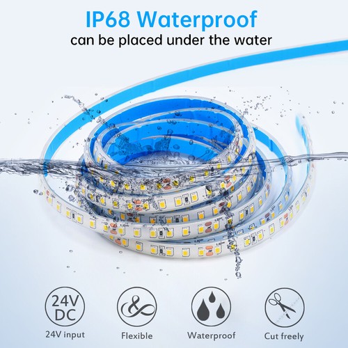 LED Strip Lights 24V 2835 Tape IP68 Waterproof Outdoor Lighting Self Adhesive UK - Picture 7 of 33
