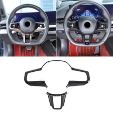 ABS Carbon Fiber Steering Wheel Accent Trim Cover Set Fits BMW 5 Series G60 24+