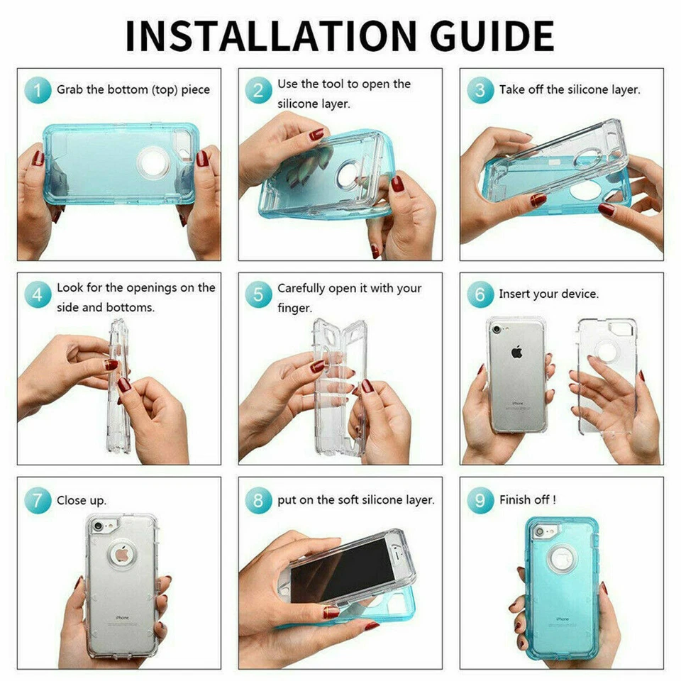 Funda protectora transparente a prueba de golpes para Samsung Galaxy S25 Ultra S24 Plus S23 S22 S21 Foto 4 de 4