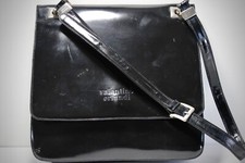 VALENTINO ORLANDI Black Patent Leather Crossbody Box Bag Hand Bag Italy