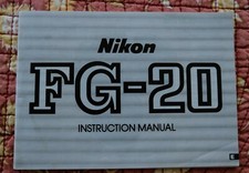 NIKON FG-20 35MM FILM CAMERA ORIGINAL INSTRUCTION MANUAL Printed in Japan