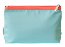Clinique Cosmetic Makeup bag Women Adorable Roomy Summer Turquoise / Orange C51