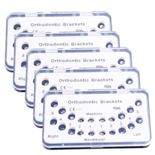 5 Boxes Dental Brackets Standard Roth 022 Slot Hook 3 Orthodontic Metal Braces