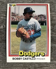 Bobby Castillo 1981 Donruss Dodgers #298  *D220* Set Break