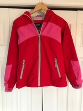 Lands End Girls Pink/ Red Grow-a-Long Coat/ Jacket M 10-12 