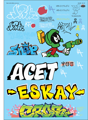 #ad #ad Railroad Graffiti G Scale Decal Set $18.87