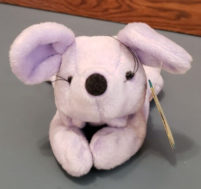 Vintage Avon Full O Beans Birthstone 1997 July - Mozzarella the Mouse Plush 8''