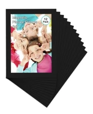 [12-Pack] 5” x 7” Black Adhesive & Magnetic Frames Frosted Waterproof Surface