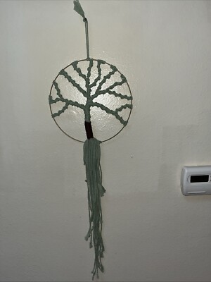 Tree Of Life Macrame Wall Hanging Sage And Brown Handmade 10 