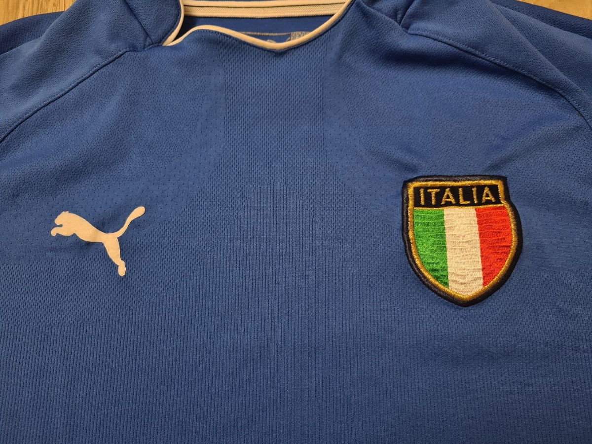 ITALY 2003 2004 HOME FOOTBALL SHIRT ITALIA SOCCER JERSEY BLUE szS 