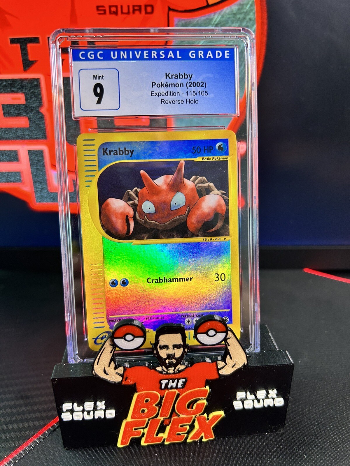 Pop 12 🔥 Cgc 9 Krabby Pokémon (2002) Expedition - 115/165 Reverse Holo