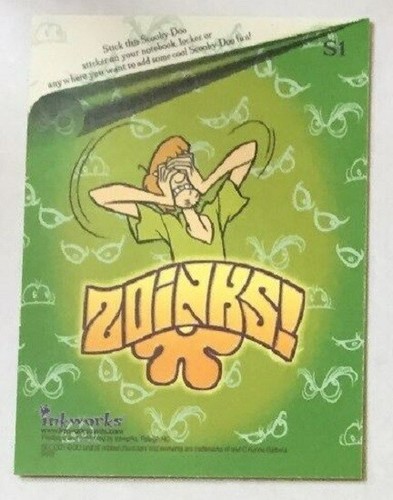 2003 Scooby Doo Mysteries And Monsters Sticker Card # S1 SHAGGY - Zoinks - Picture 2 of 3