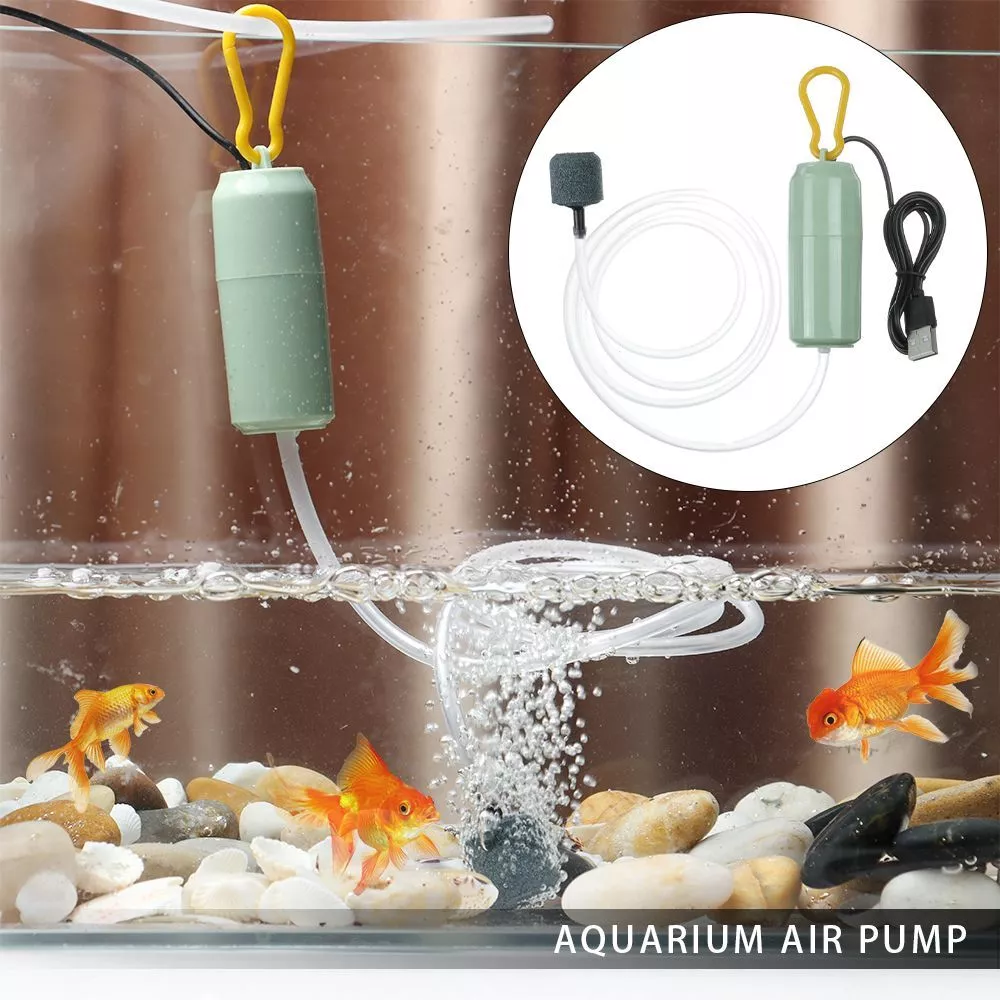 Mute Mini Fish Tank Aquarium Air Compressor Oxygen Pump Aerator