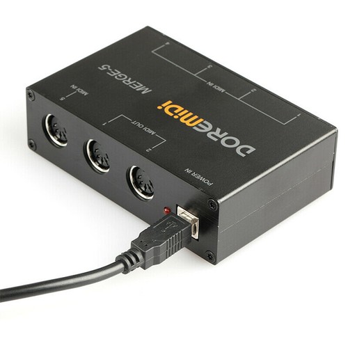 NEW DOREMiDi Merger 5 Input 2 MIDI USB Power Supply Controller Adapter Convert - Picture 6 of 8