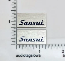 Sansui Speaker Badge Logo Emblem Custom Made Aluminum PAIR